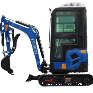 2025 4000 lb TYPHON TERROR XVII Cabin Mini Excavator Rubber Track with Kubota D902 Diesel Engine