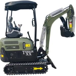 2025 4,000 lb Green TYPHON TERROR XX Mini Excavator Rubber Track with Kubota D902 Diesel Engine USA